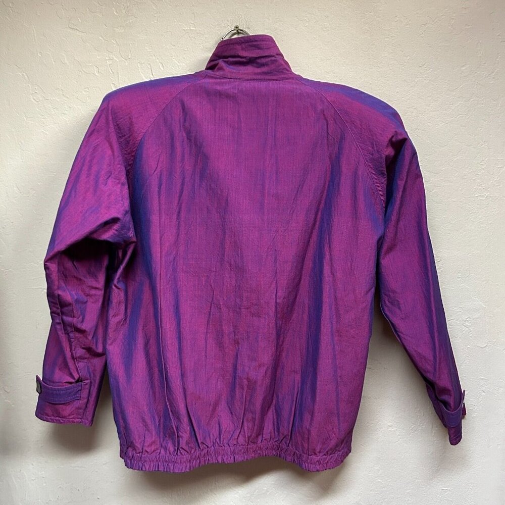 Vintage The Pilot Collection Hand Woven Cotton Reversible Jacket Small Purple - Picture 2 of 11